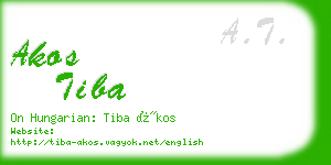 akos tiba business card